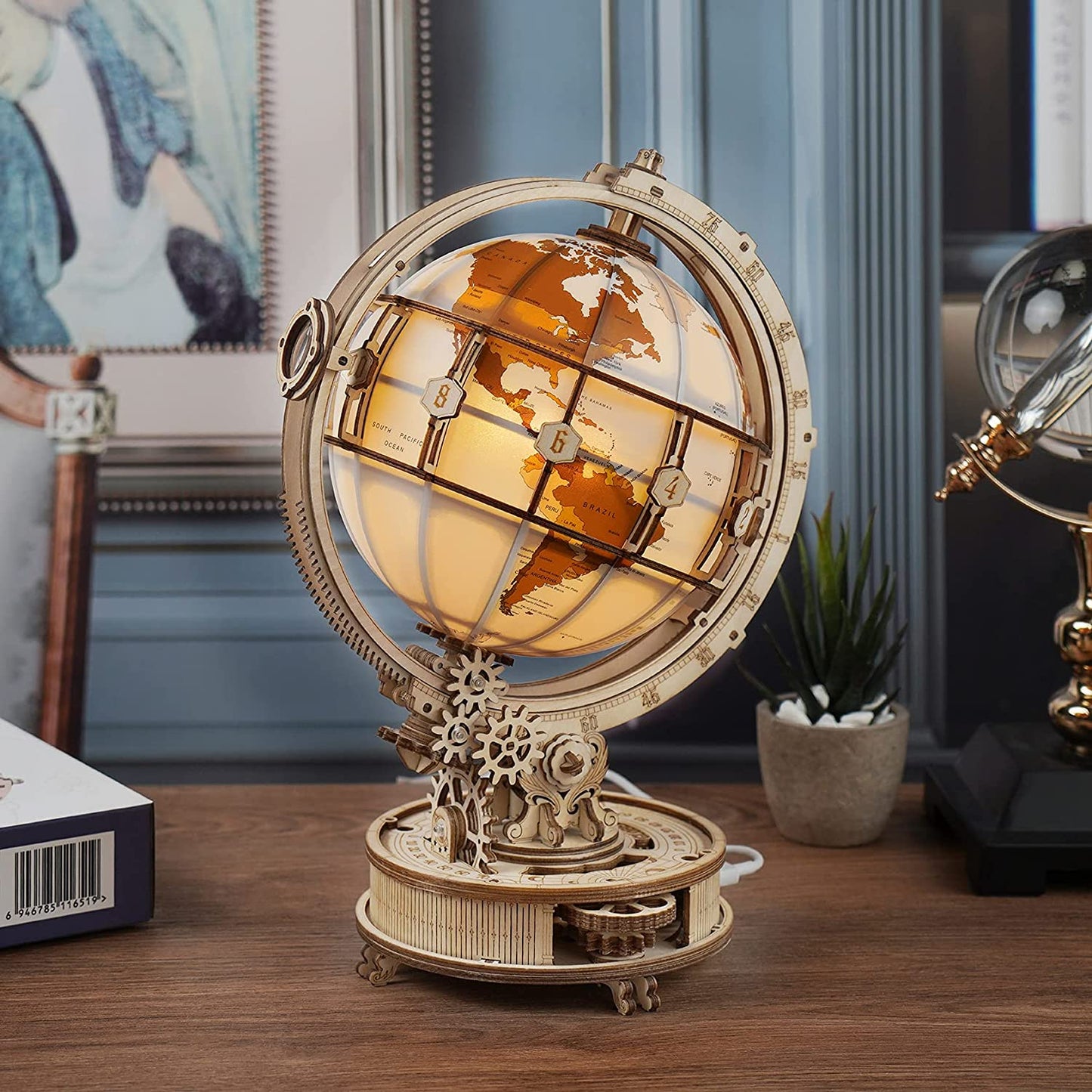 Luminous Globe 3D Wooden 180PCS Model