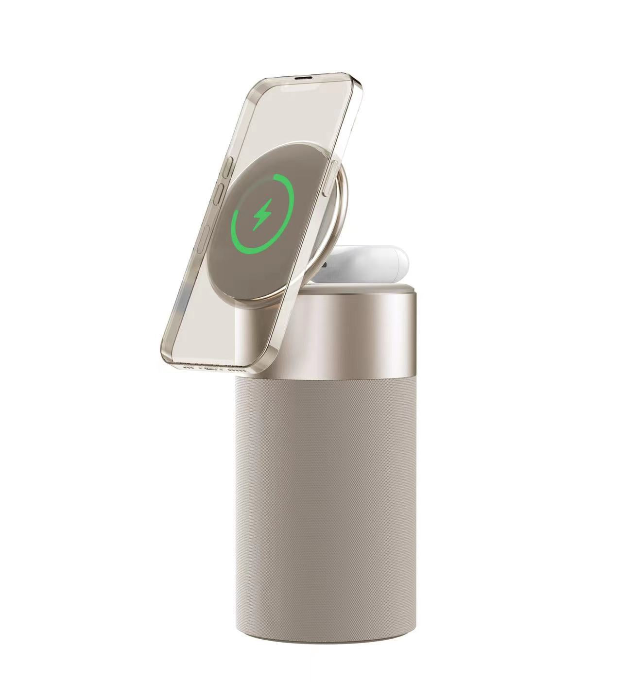 3 In 1 Multi-Function Wireless Charger Portable Bluetooth Speaker With Touch Lamp