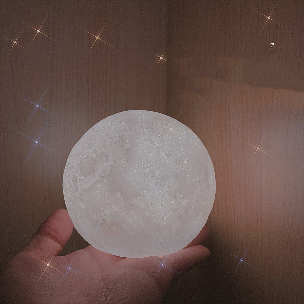 3D Rechargeable Moon Lamp LED Touch Switch Night Light