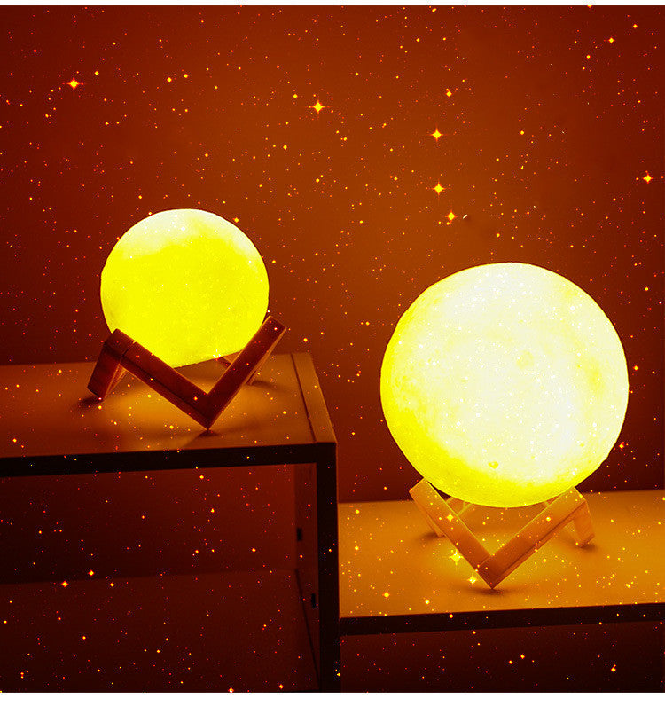 3D Rechargeable Moon Lamp LED Touch Switch Night Light